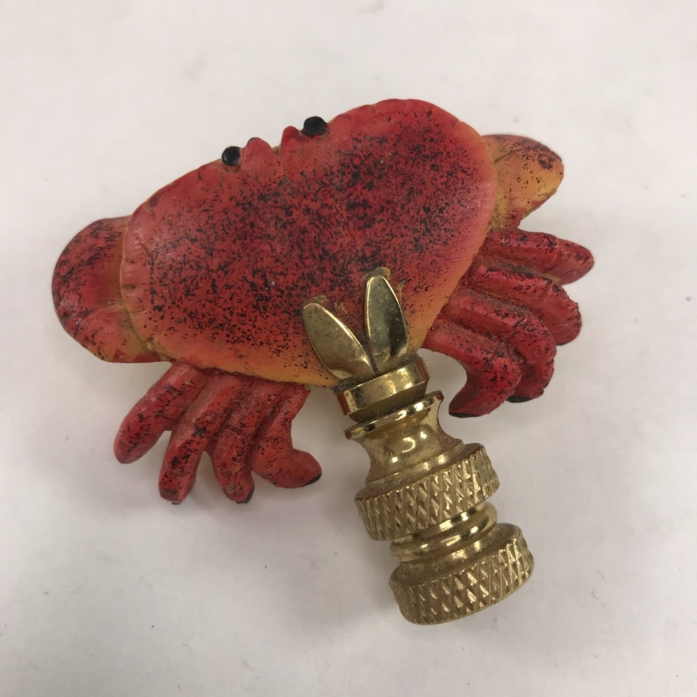 Hand Painted Resin Crab Finial Lampshade Lamp Shade
